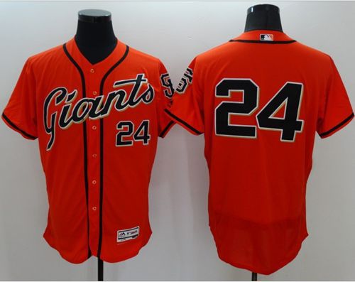 Giants #24 Willie Mays Orange Flexbase Authentic Collection Stitched MLB Jersey